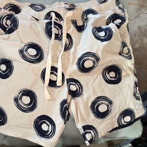 Navy and cream Swim Trunks